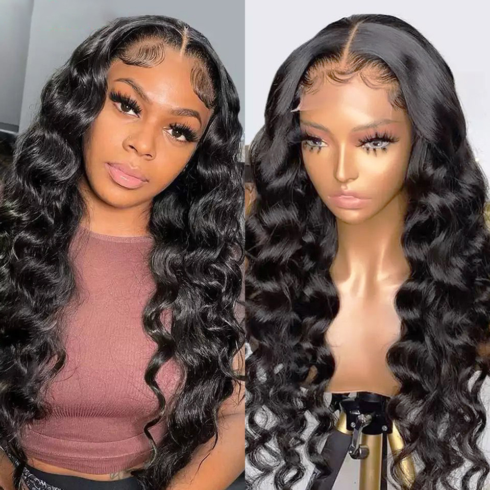 Stema 4X4/5x5/6x6/7x7 HD Lace Closure Loose Wave Wig Constructed By Bundles With Closure